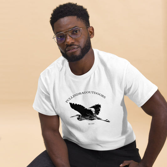 Discover Serenity: The Elegant Blue Heron Nature Tee