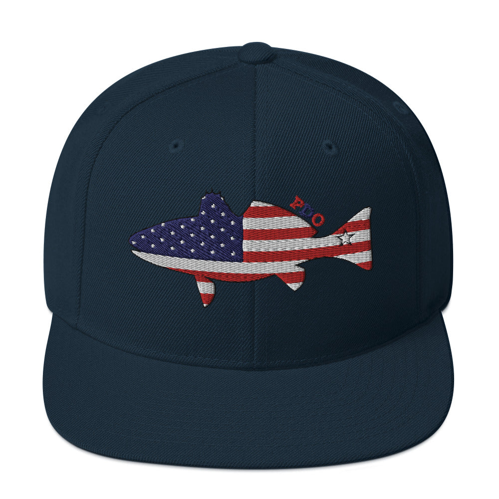 Freedom Fin Navy Blue Redfish Patriot Cap