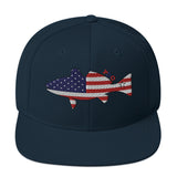 American Flag Redfish Flat bill Snapback
