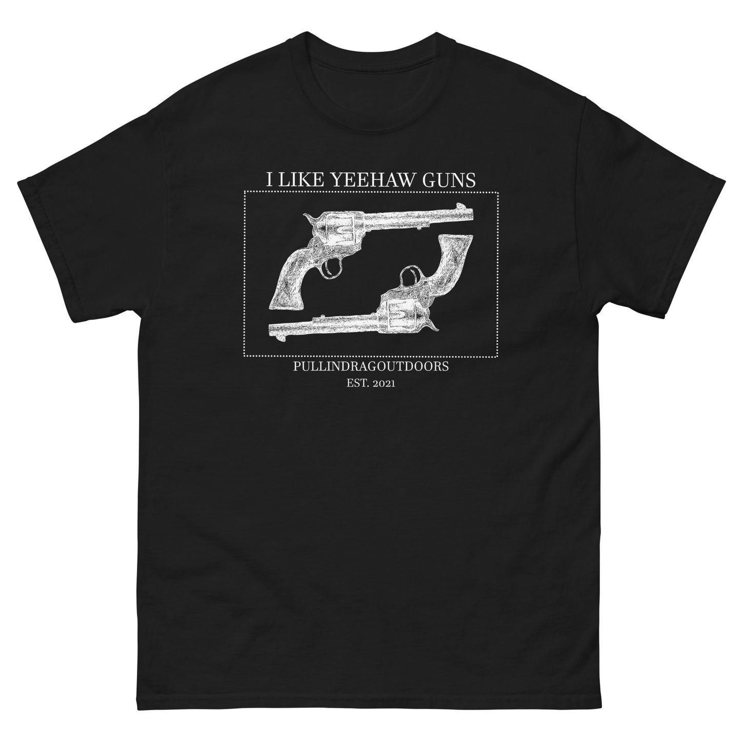 Big Iron Cowboy Revolver Enthusiast Tee Black