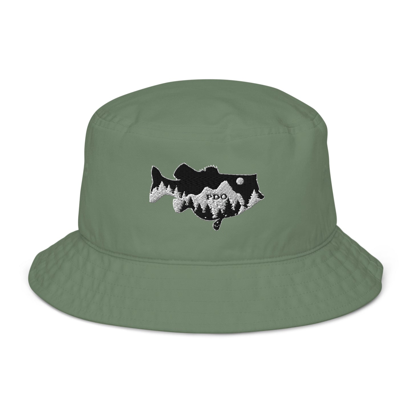 Bass Mountain Night Sky Organic Bucket Hat Green