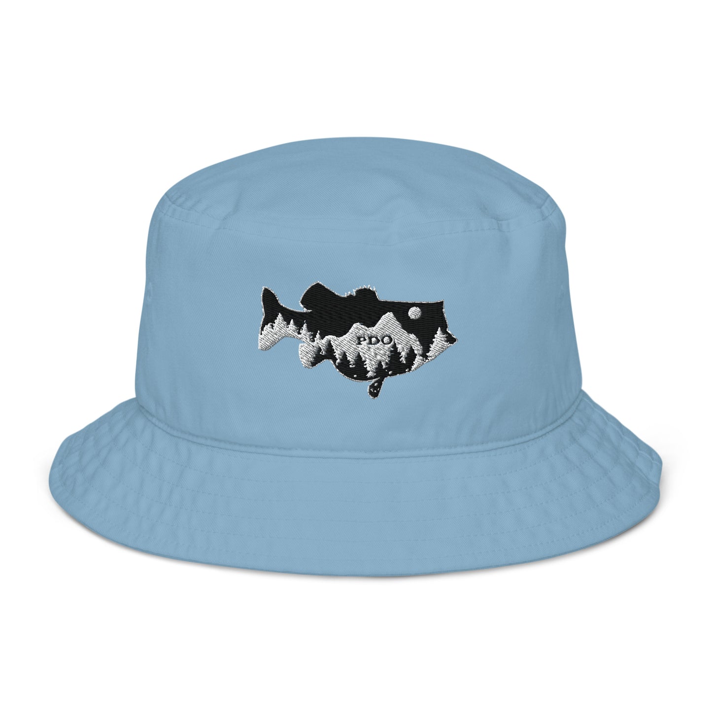 Bass Mountain Night Sky Organic Bucket Hat Blue