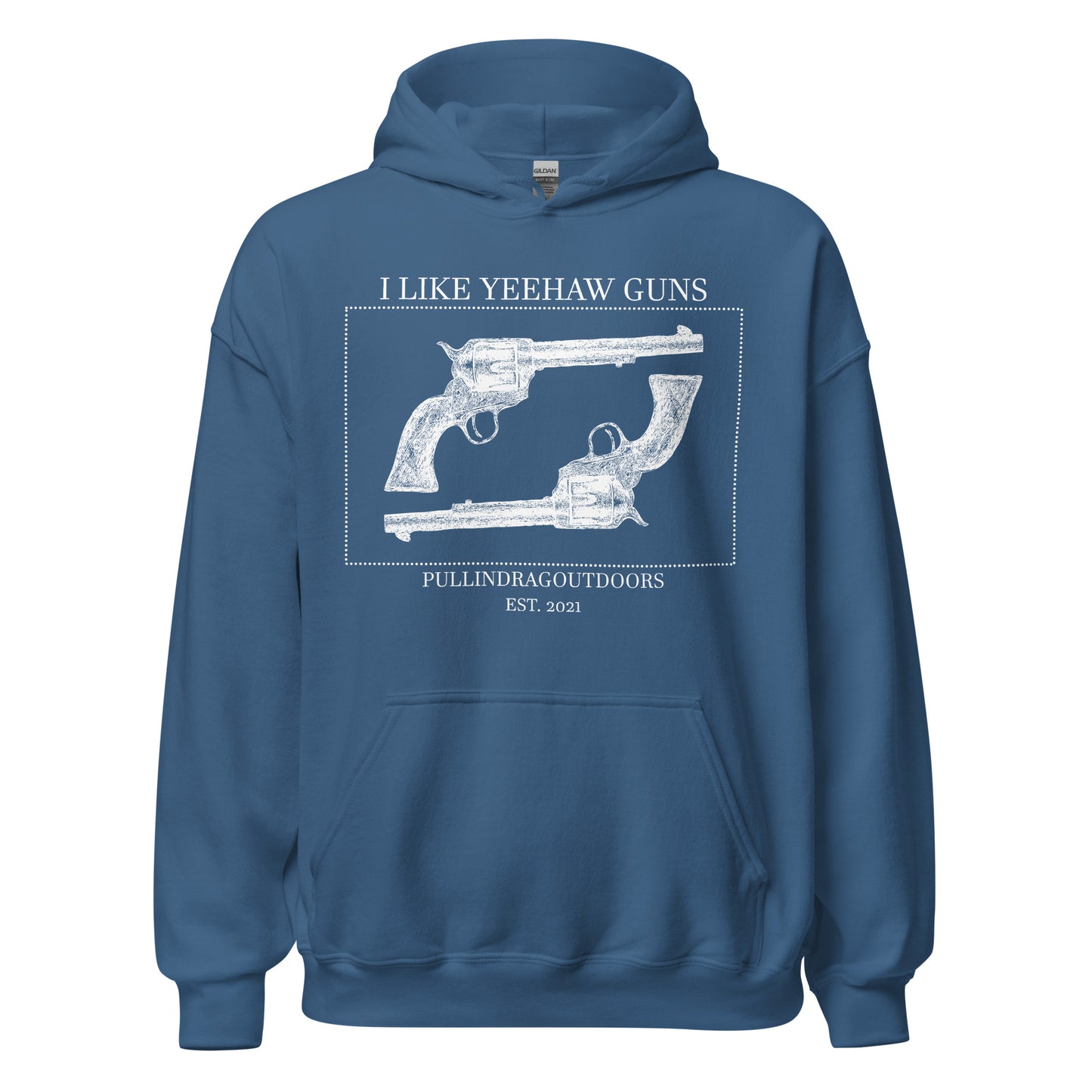 Big Iron Cowboy Revolver Enthusiast Hoodie