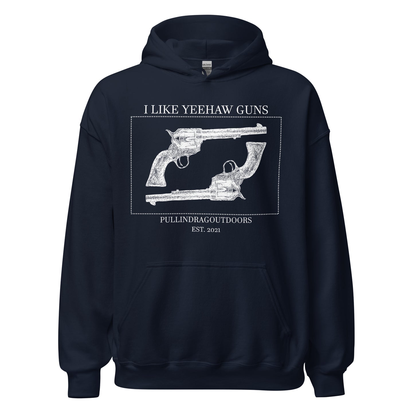 Big Iron Cowboy Revolver Enthusiast Hoodie