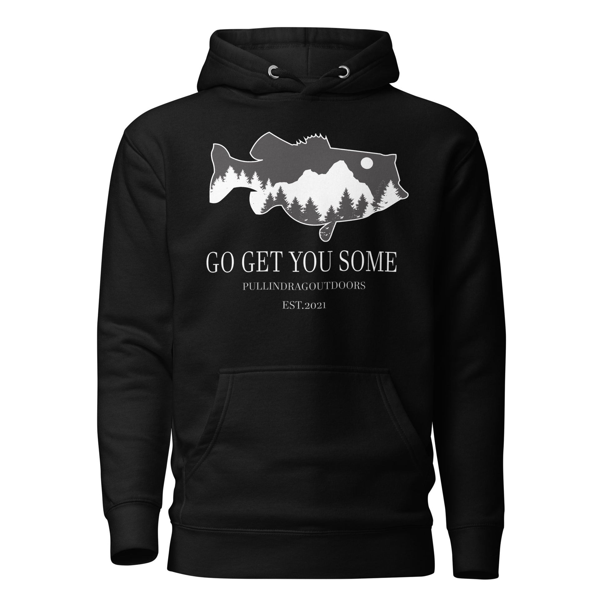 FishingManReggieFresh X Mountain Bass Collab Hoodie Black