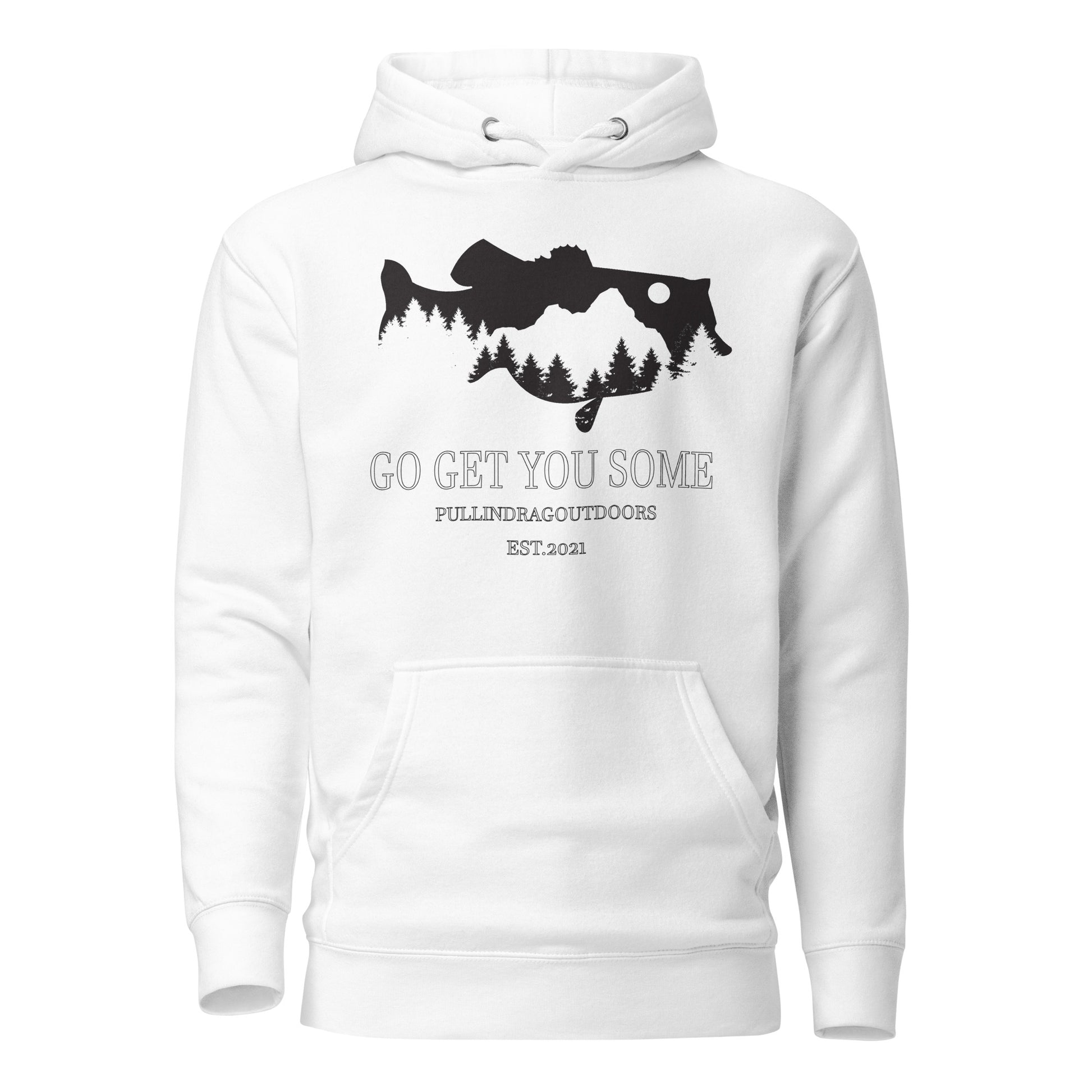 FishingManReggieFresh X Mountain Bass Collab Hoodie White